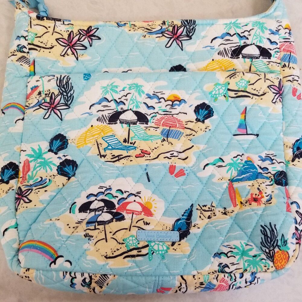Vera Bradley beach treasures pattern cross body bag - Picture 2 of 12